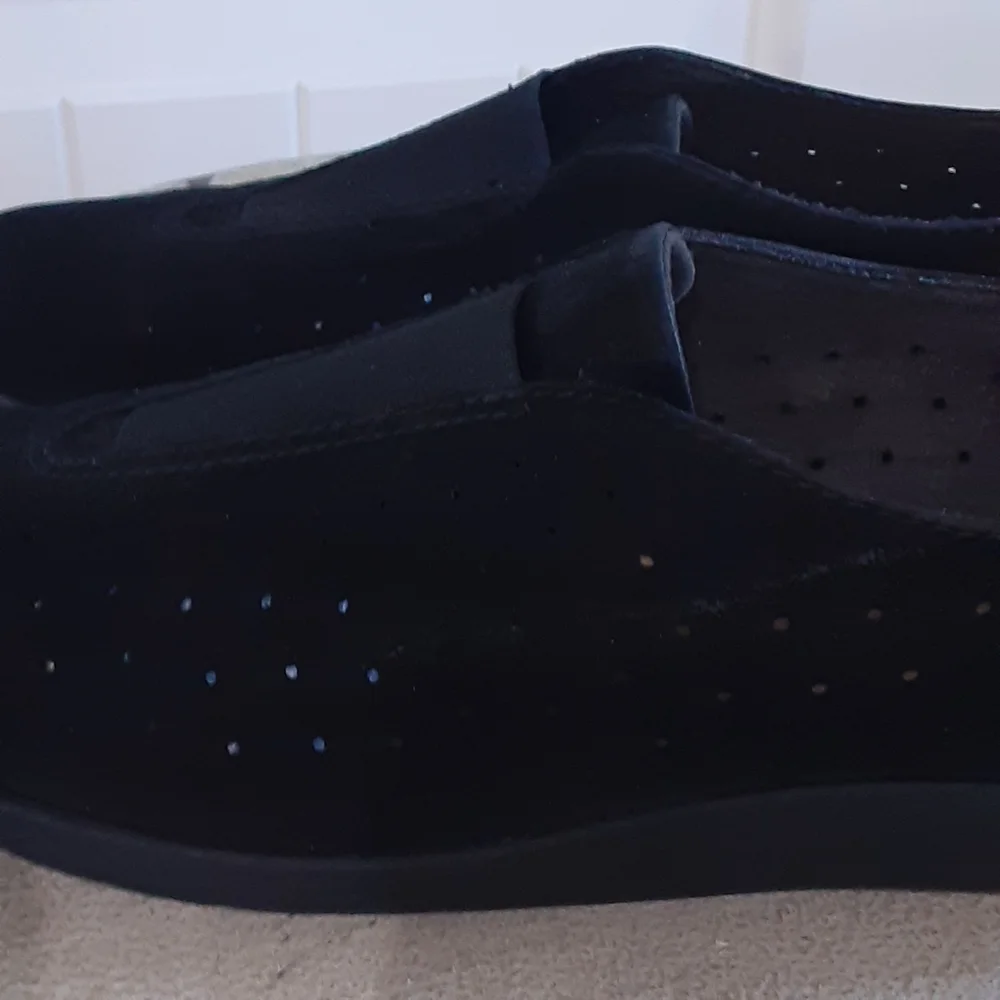 Clarks Collection Medora Gemma Navy Nubuck Leather Slip-On Loafers Sz 10 - Picture 7 of 10